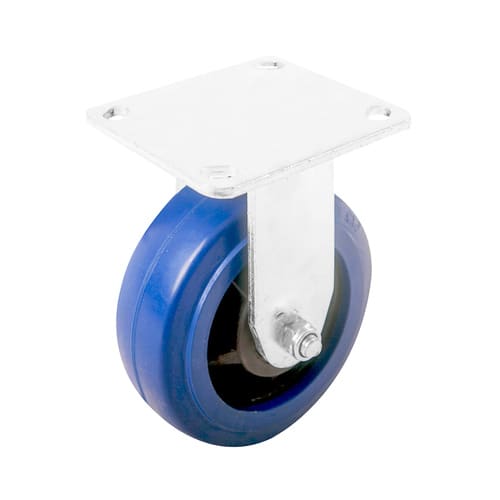Easyroll 150mm Fixed Plate Mount J3 Castor Elastic Rubber 300kg (Each)