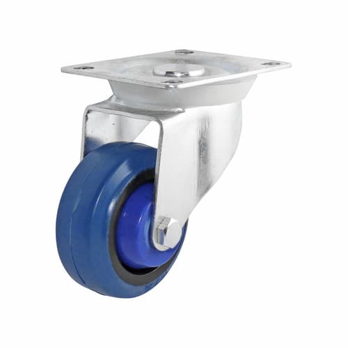 Easyroll 75mm Swivel Plate Mount I6 Castor Elastic Rubber 90kg (Each)