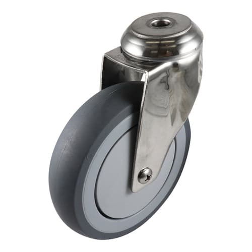 Easyroll 125mm Swivel Bolt Holder G7 Castor Grey Rubber 100kg (Each)