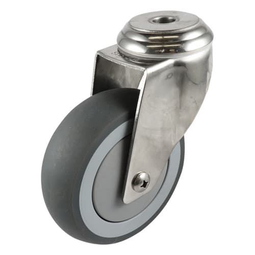 Easyroll 75mm Swivel Bolt Holder G7 Castor Grey Rubber 80kg (Each)