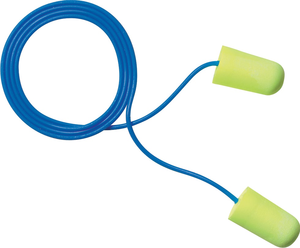 3M E-A-Rsoft Yellow Neons Corded Earplugs 311-1251 Large 200 (Box)