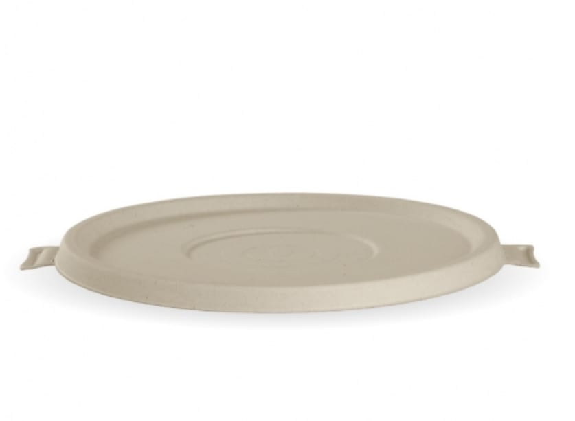 BioPak Natural Plant Fibre BioBowl Flat Lid 24-48oz 400 (Case)