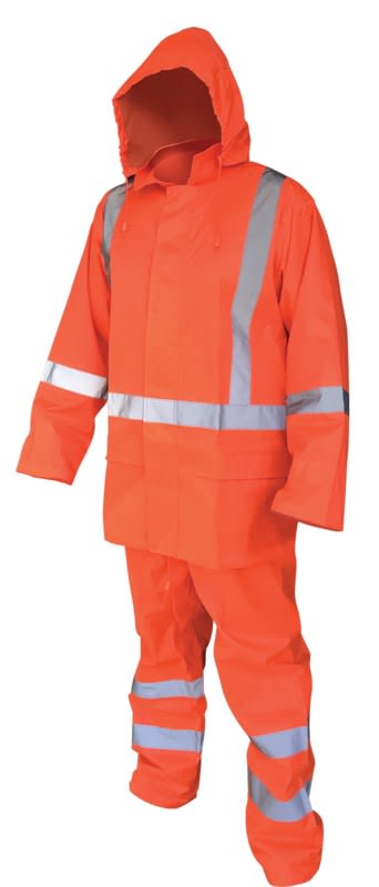 Armour Safety, Hi Vis Rain Set - Fluro Orange - 4XL