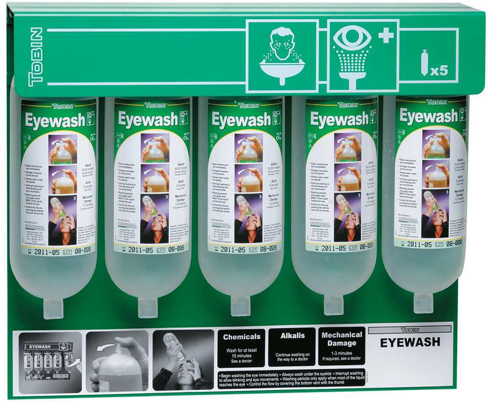 Tobin Sterile Saline Wall Station 1 Litre Bottle of 5