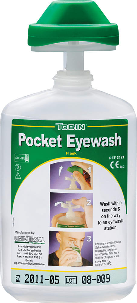 Sterile Saline Pocket Eyewash Bottle 200ml