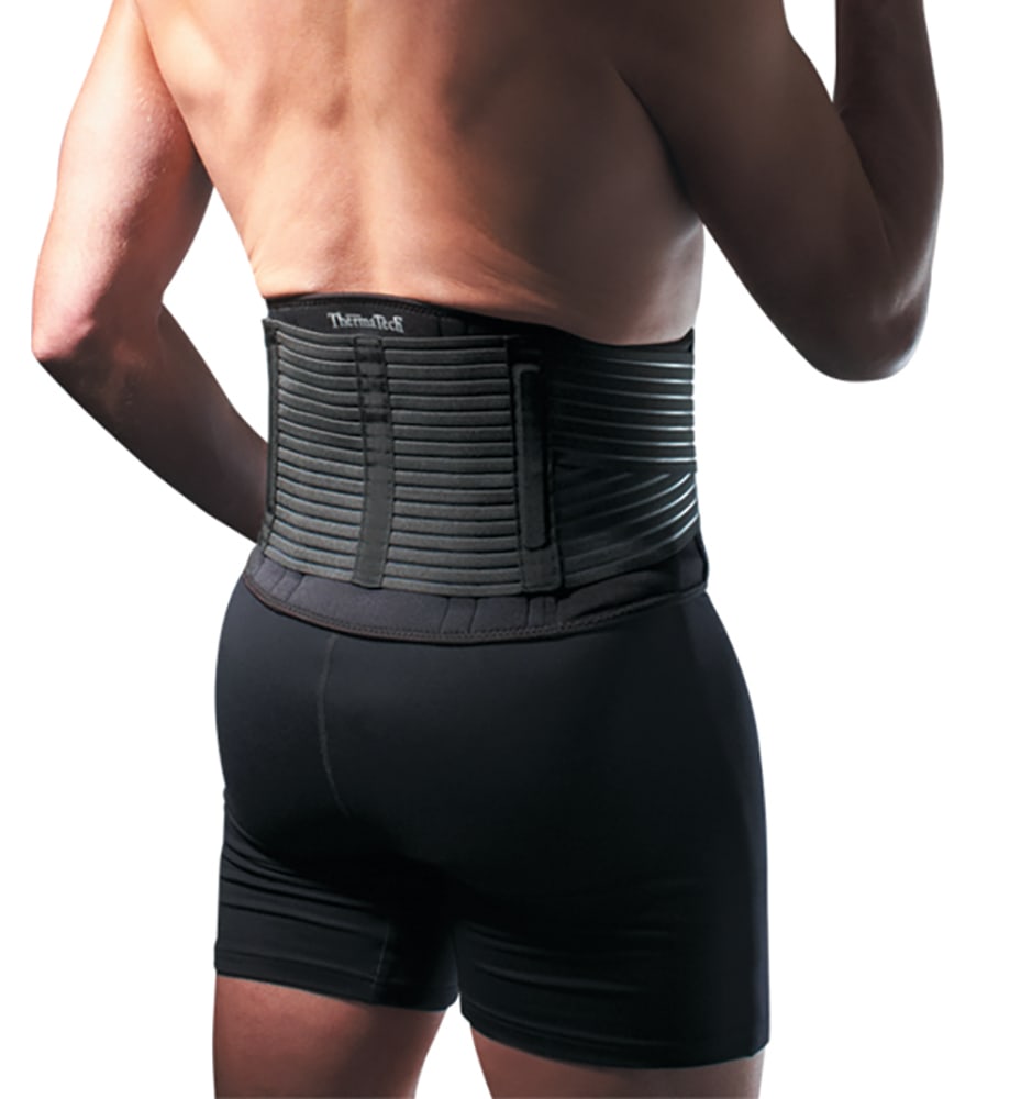 Thermatech Ergonomic Back Support S-XL - Black (Size: XL)