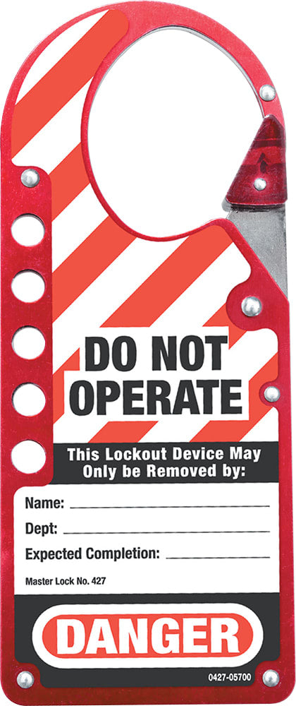 Master Lock 0427 Aluminium Snap On Lockout Hasp 45-54 mm Jaw Clearance