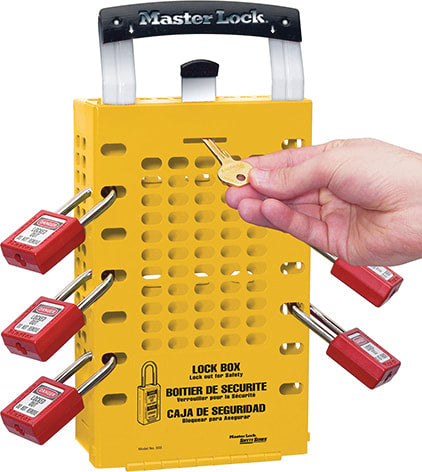 Master Lock 0503YLW Group Lock Box Yellow Wall Mounted 14 Locks Capacity