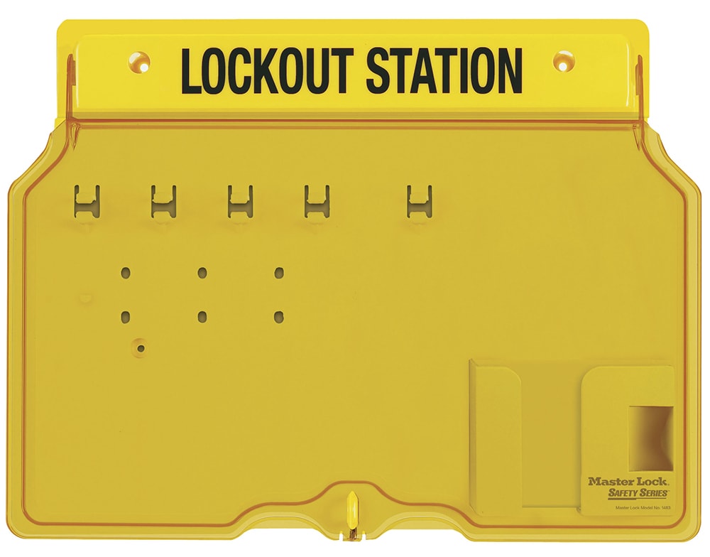 Master Lock 1482B Covered Lockout Station Unfilled Wall Mounted 4 Locks Capacity