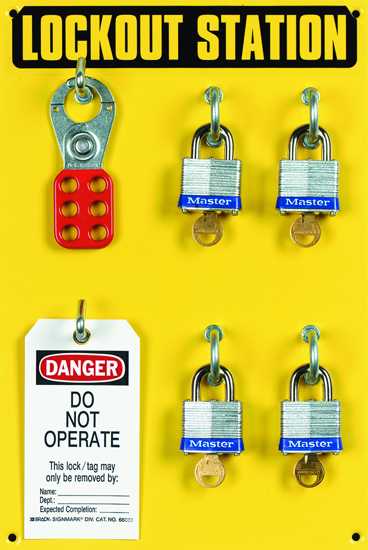 Lockout Tagout Station-4 Locks Capacity (Each)