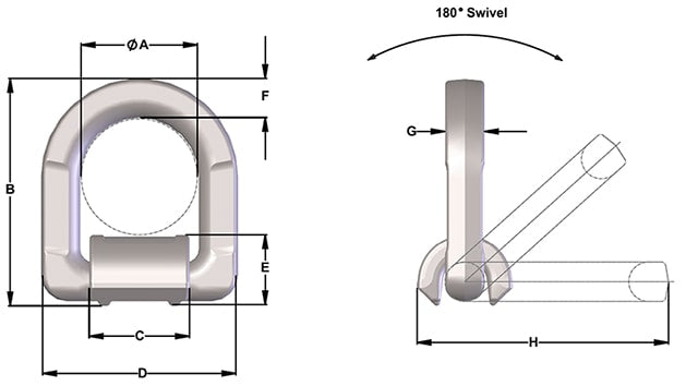 Townley Grade 100 Weld-On 2.5T WLL
