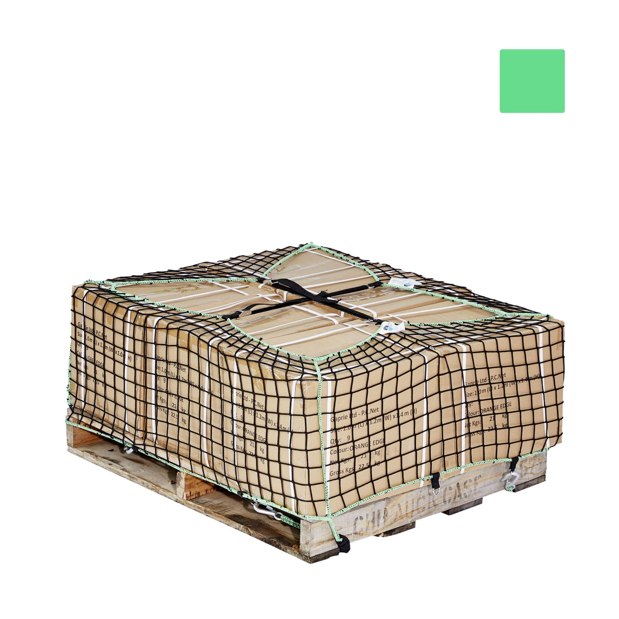 Pallet Stock Containment Nets Green 1.0 x 1.2 x 0.5m 1 (Each)