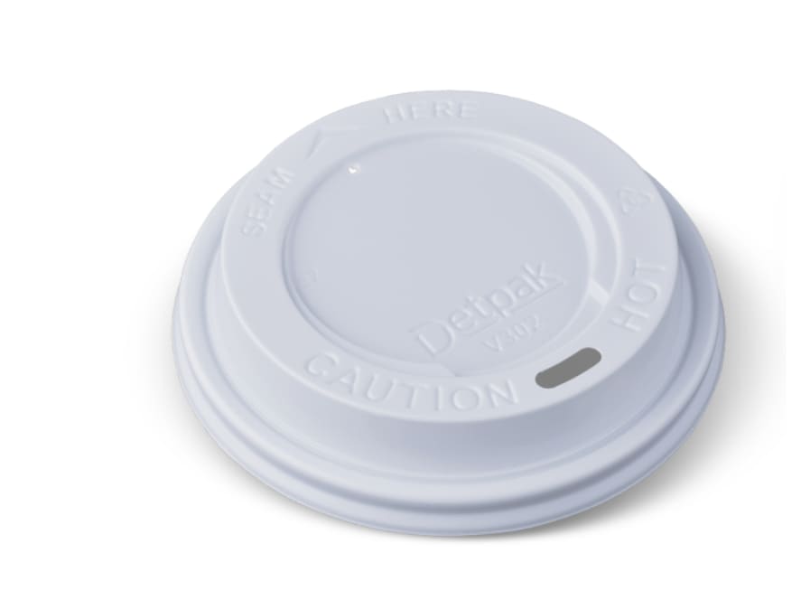 Detpak, Hot Cup Lid, White, Universal 8/12/16oz 1000 (Case)
