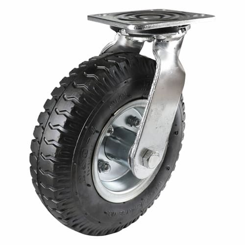 Easyroll 2.50x4mm Swivel Plate Mount J3 Castor Pneumatic 140kg (Each)