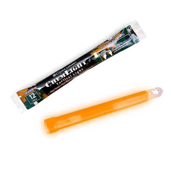 Cyalume Chemlight 6" Light Stick - 12 Hour Orange (Each)