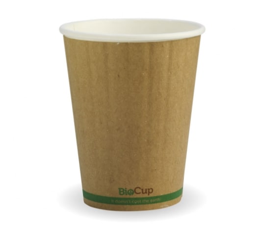 BioCup Double Wall Kraft Green Stripe 12oz 1000 (Case)
