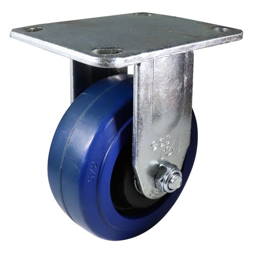 Easyroll 125mm Fixed Plate Mount J3 Castor Elastic Rubber 240kg (Each)