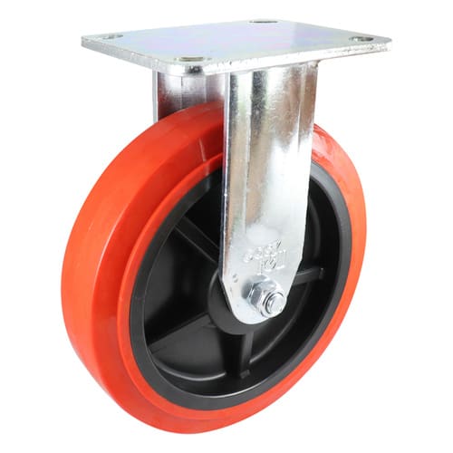Easyroll 200mm Fixed Plate Mount J3 Castor Urethane 400kg (Each)