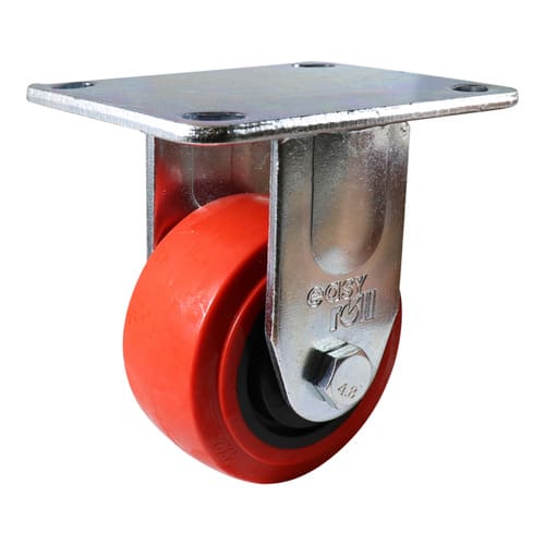 Easyroll 100mm Fixed Plate Mount J3 Castor Urethane 280kg (Each)