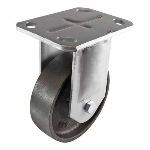 Easyroll 150mm Fixed Plate Mount TH Castor Cast Iron 910kg (Each)