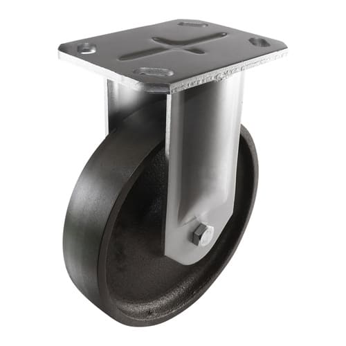 Easyroll 200mm Fixed Plate Mount TH Castor Cast Iron 1150kg (Each)