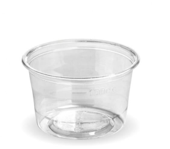 BioPak Clear Plastic Sauce BioCup 140ml 1000 (Case)