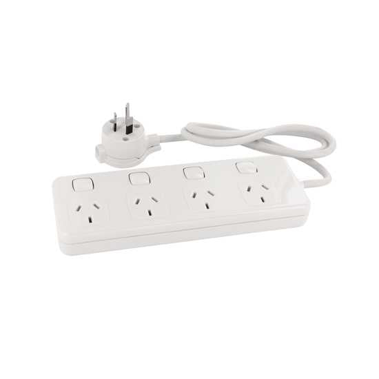 HPM 4 Way Switched Powerboard 0.9m Lead 10A (Each)