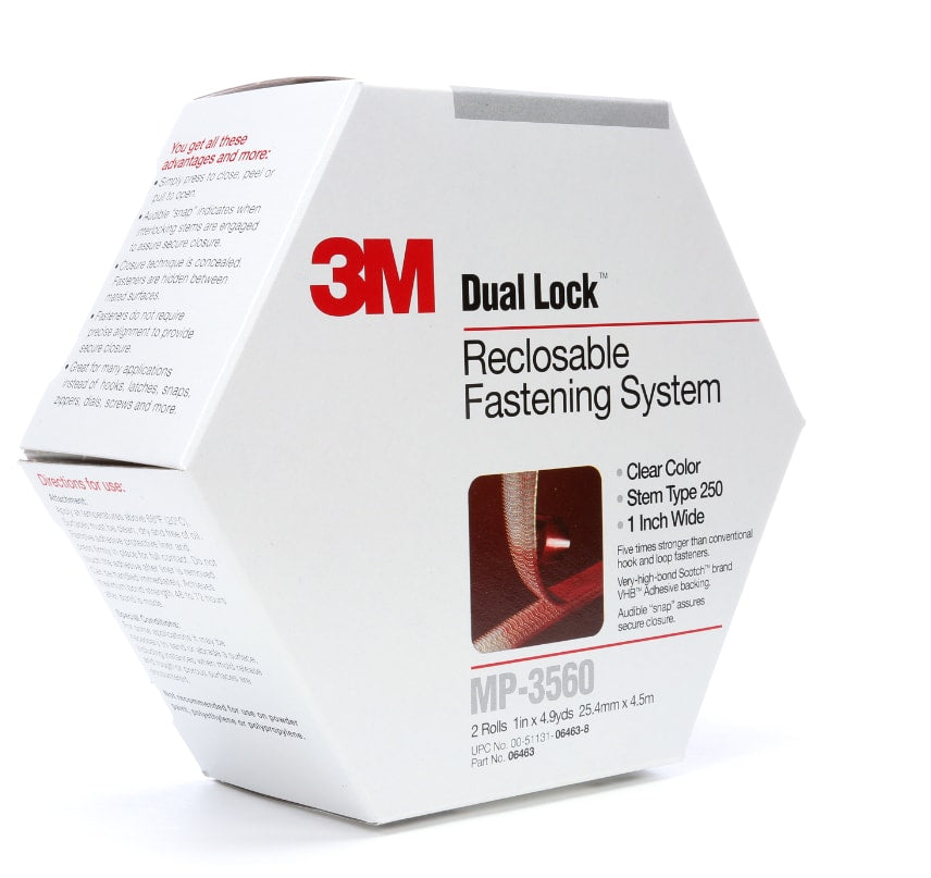 3M Dual Lock Reclosable Fastener MP3560 Mini Pack 25mm x 4.5m 2 Rolls (Pack)