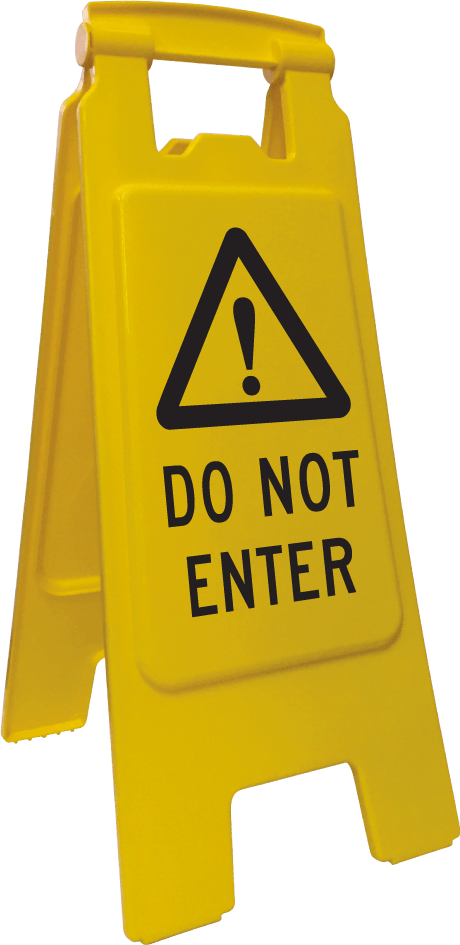 Floor Stand Sign, Econ | Do Not Enter H600mm - Standard