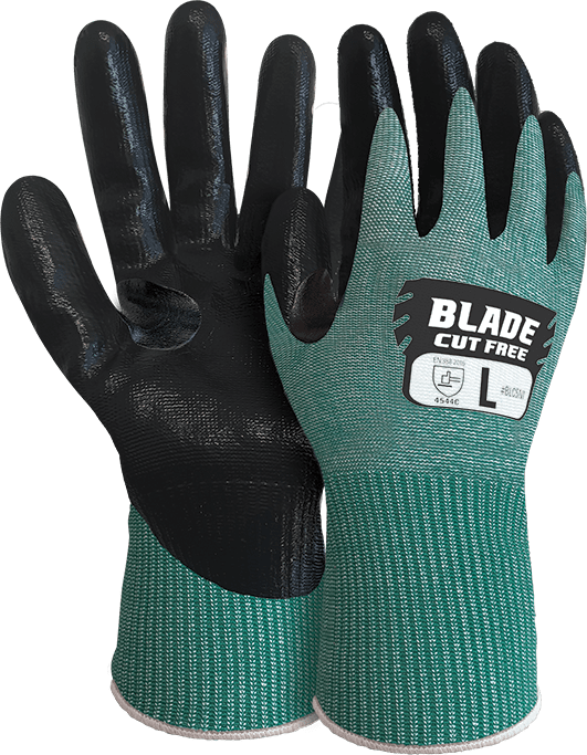 Blade Cut 5 Nitrile Gloves (Pair) - Green/Black - L