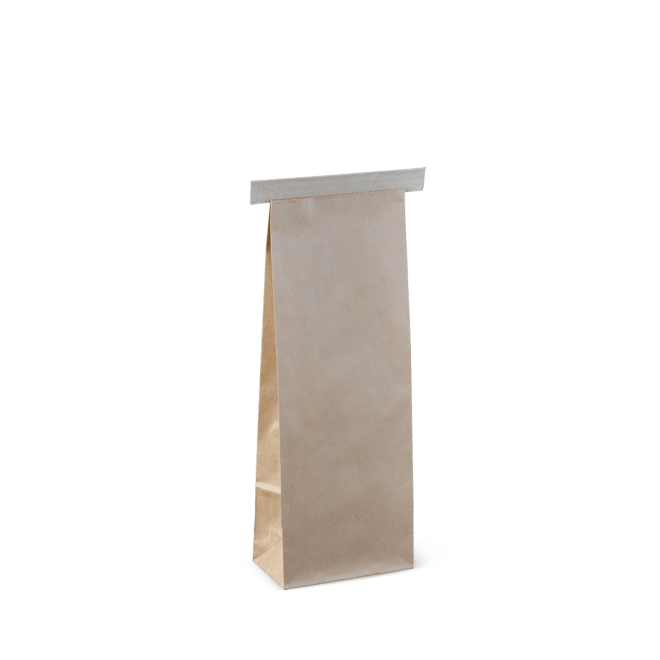 Detpak Tin Tie Paper Bag Brown Kraft 100x60x275mm 500 (Case)