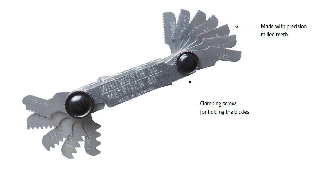 Screw Pitch Gauge - Metric Imperial 4-56TPI