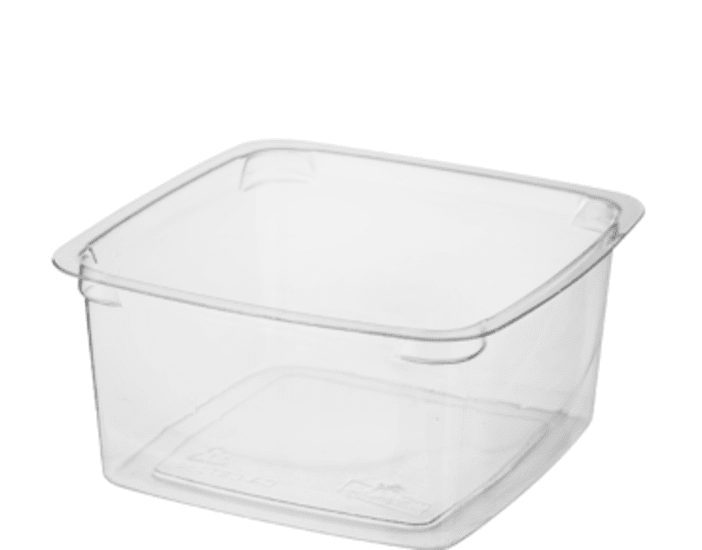 Clear 250ml square containers (25-pack) with air-tight, leak-resistant lids for fresh food storage and organization.