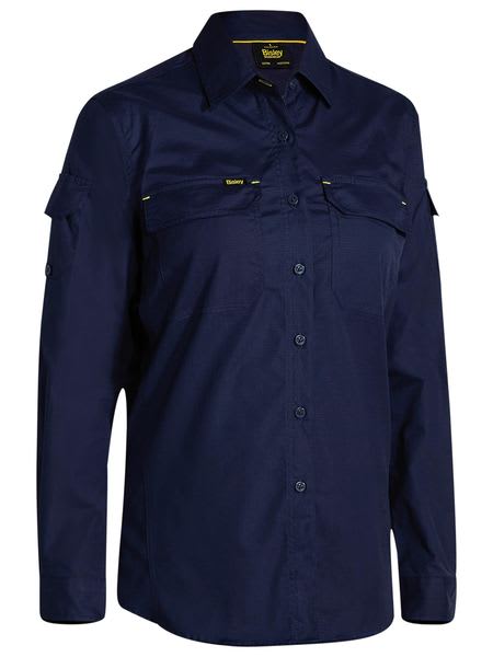 Bisley, Women's Airflow Ripstop Shirt, BL6414 - Navy (Size: 12)