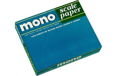 Mono Scale Paper Waxed 200 x 250mm 1000 (Pack)