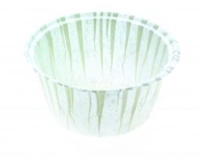 Confoil large white paper muffin cups (90 x 40mm) in a case of 50, ideal for baking and showcasing treats.