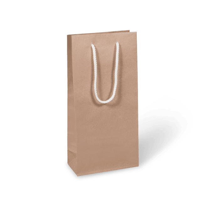 2 Bottle Wine Carry Bag With Rope Handle 170 x 90 x 350mm 100 (Pack)