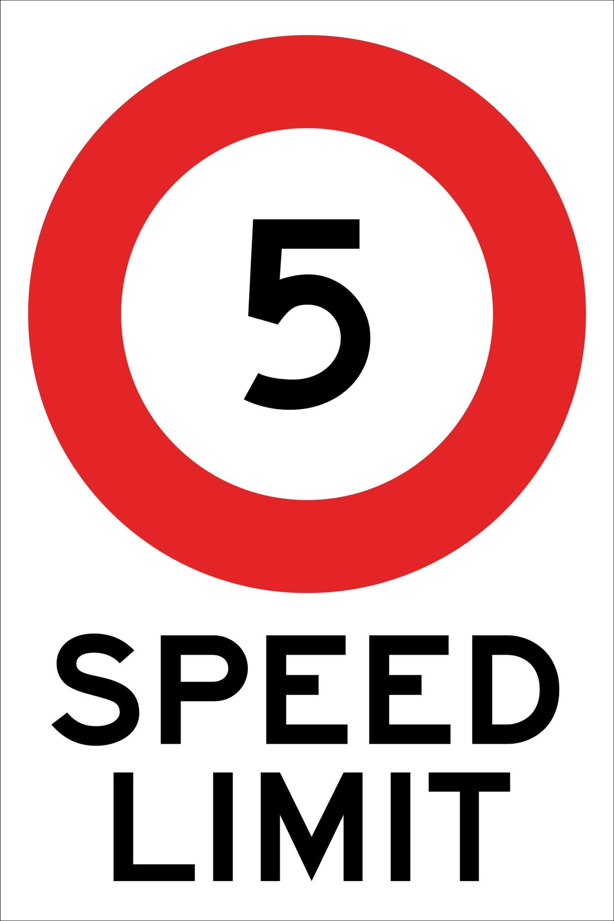 Speed Limit Sign | 5 Reflective W450mm x H600mm (Single Sided) - Standard