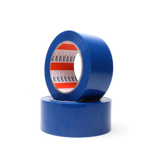 Blue FPVC1 Coloured Vinyl Tape, 18mm x 66m, ideal for secure sealing, packaging identification, and durable bundling.