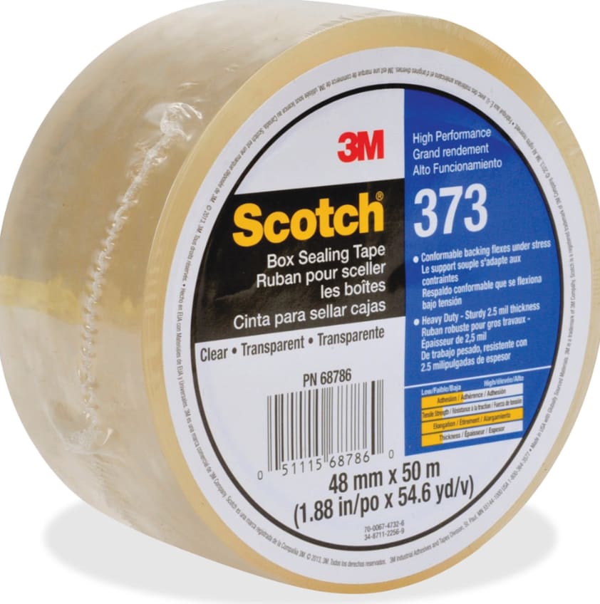 Scotch Box Sealing Tape 373 Clear 48mm x 50m 1 (Roll)