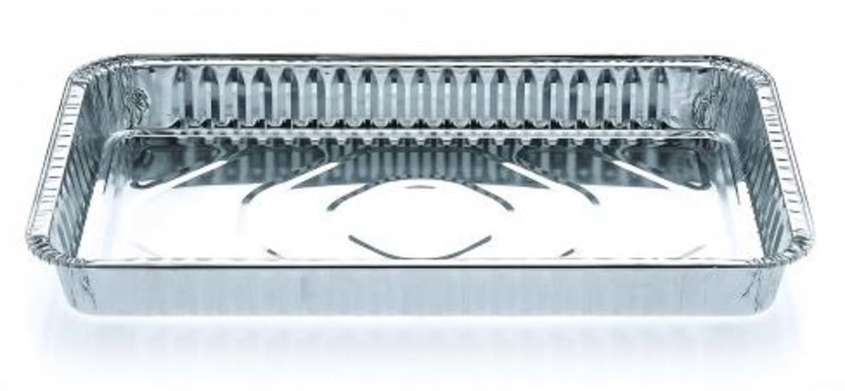 Premium rectangular foil food tray, 6252-524 x 325 x 50mm, ideal for catering and meal prep, eco-friendly, recyclable design.