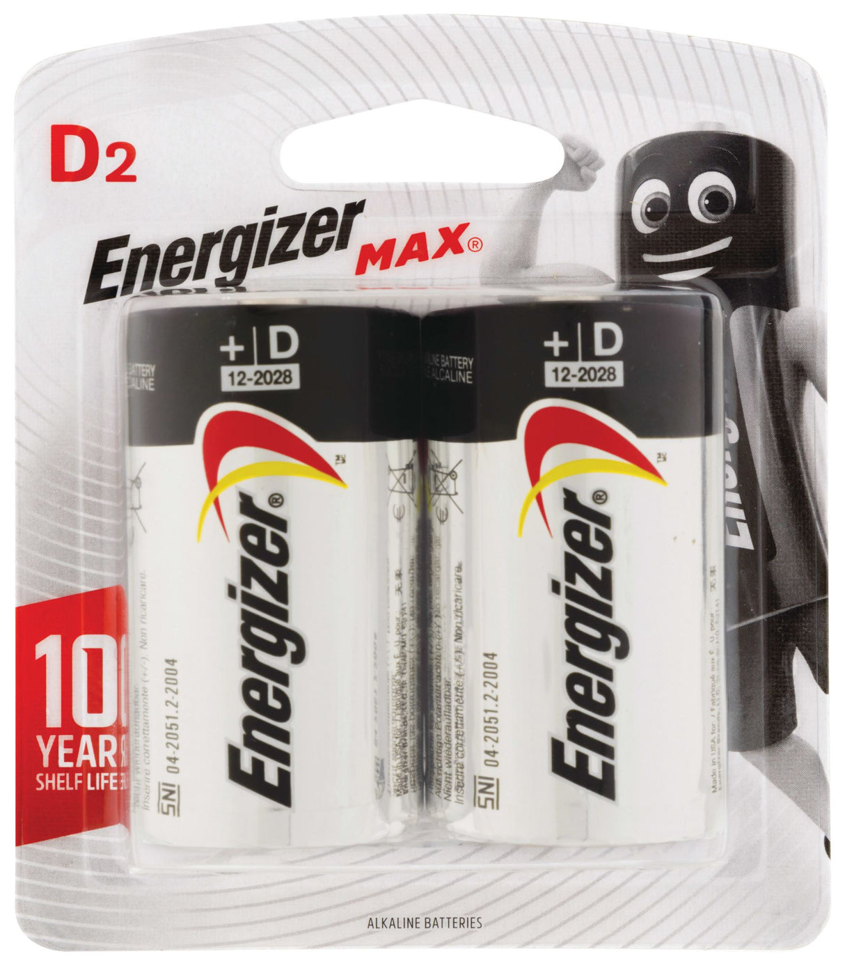 Energizer Max D 2pk