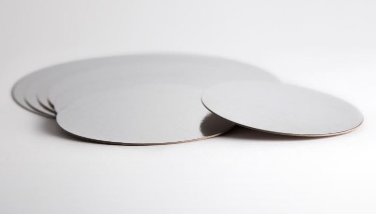 Round board pizza/cake white (silver backed) 229mm Diameter 200 (Pack)