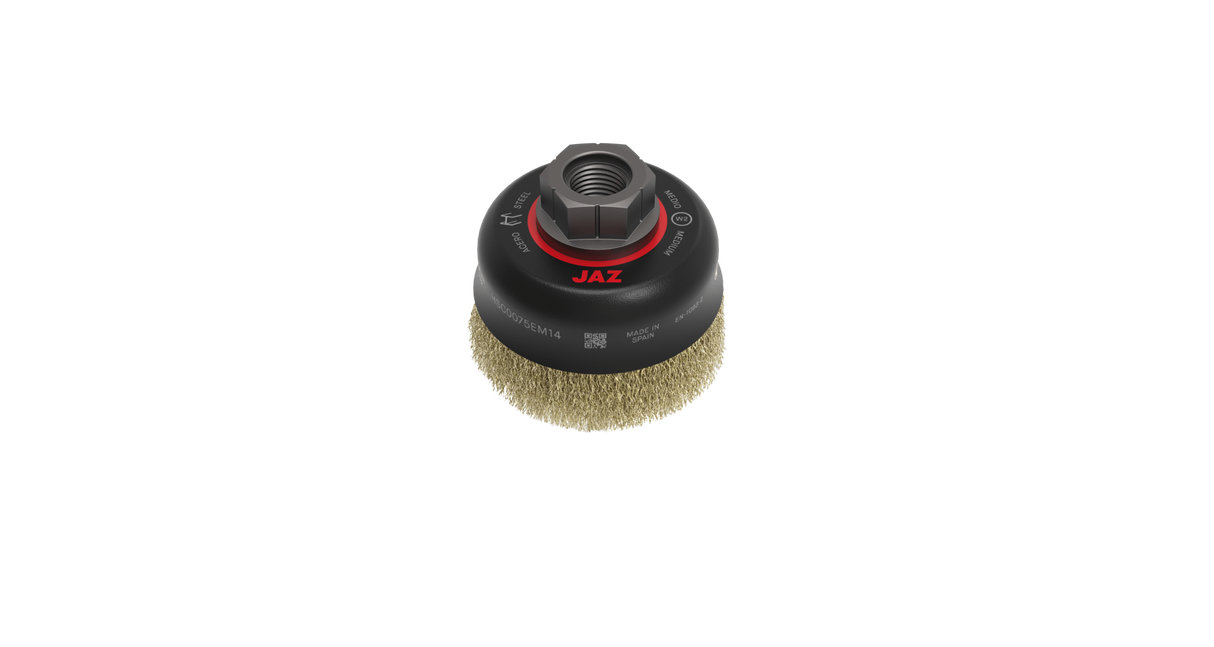 JAZ Crimped Wire Cup Brush 75mm x M14 (Each)