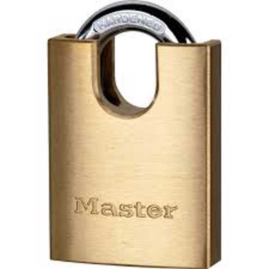 Masterlock Brass Shrouded Padlock 40mm (Each)
