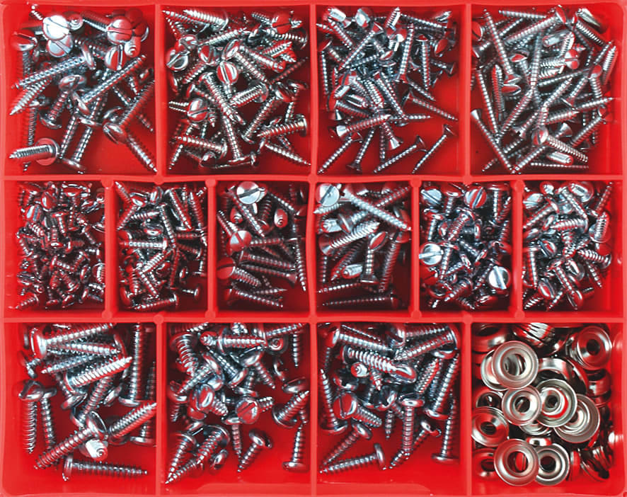 Champion Slotted Self Tapping Screw Assortment 610 piece