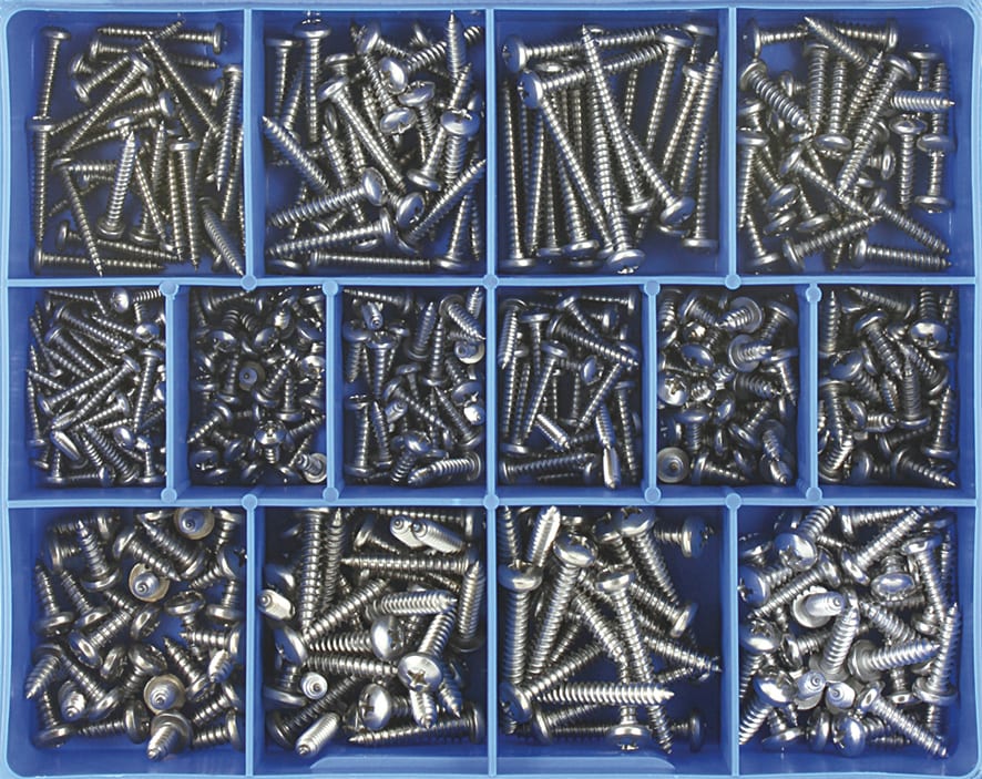 Champion S/Steel 304 Self Tapping Screw Assortment 415 piece