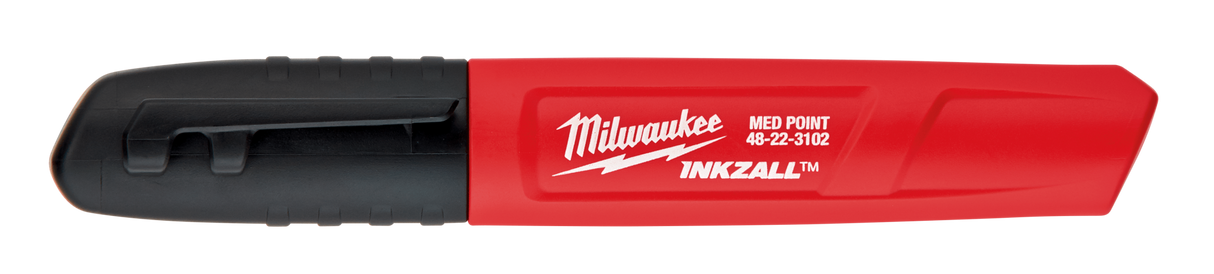 Milwaukee Inkzall Black Medium Point Marker (Pack of 2)