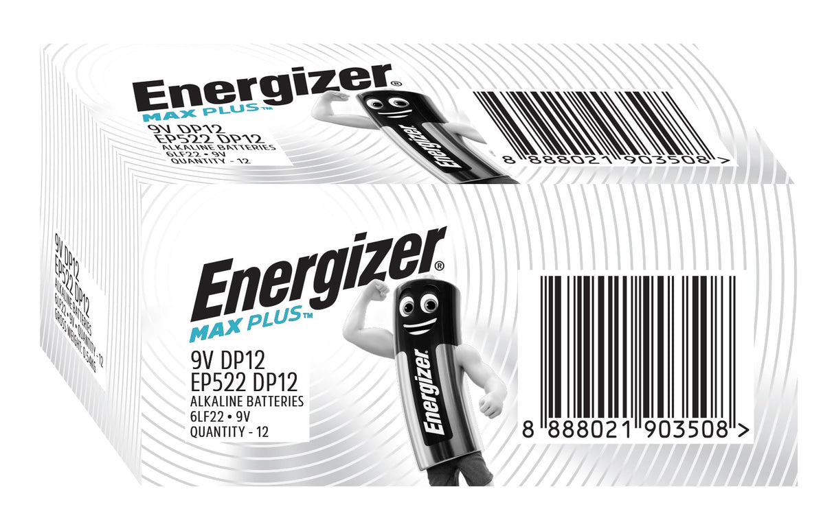 Energizer Max Plus Industrial 9V - 12 Pack