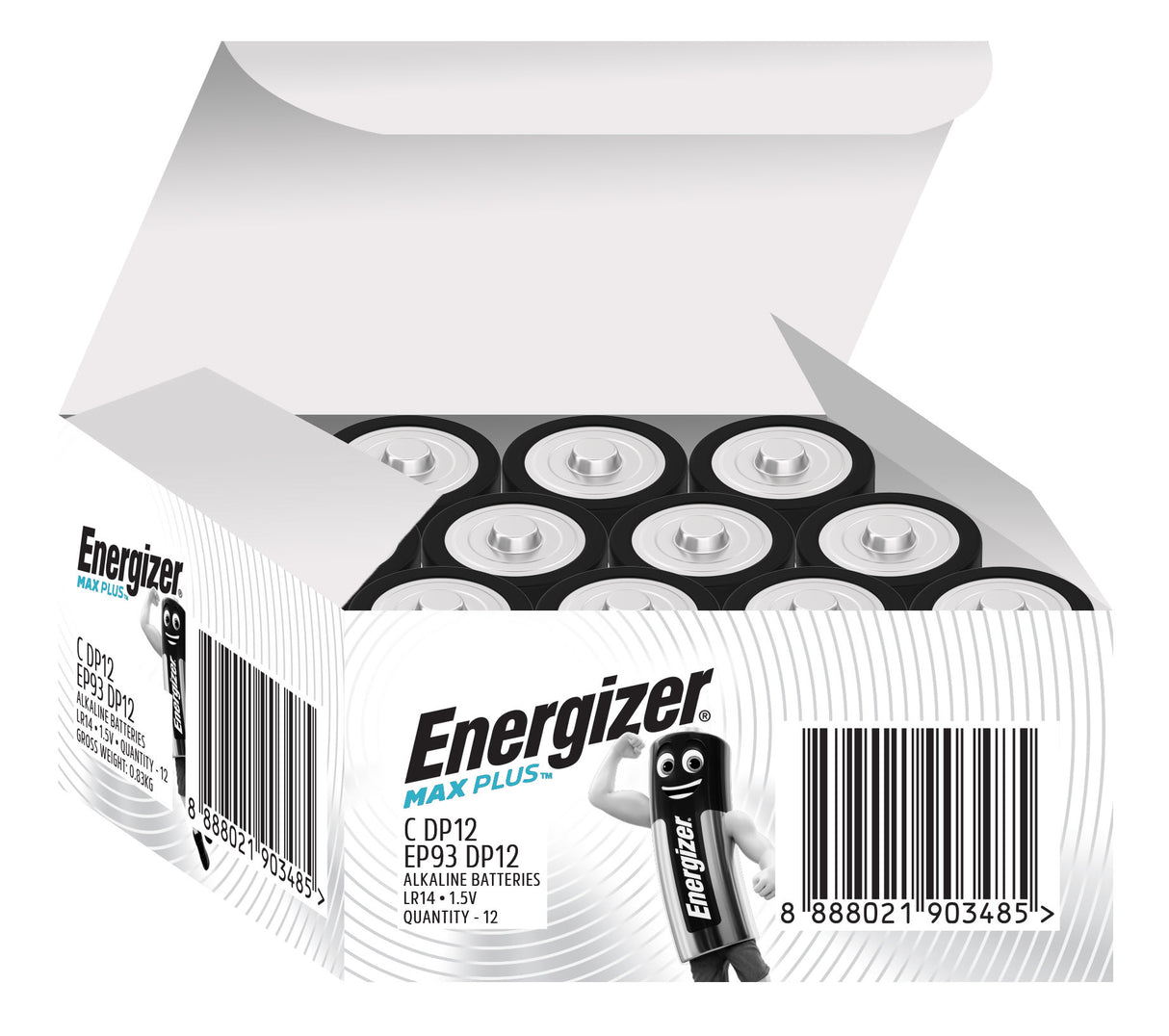 Energizer Max Plus Industrial C - 12 Pack